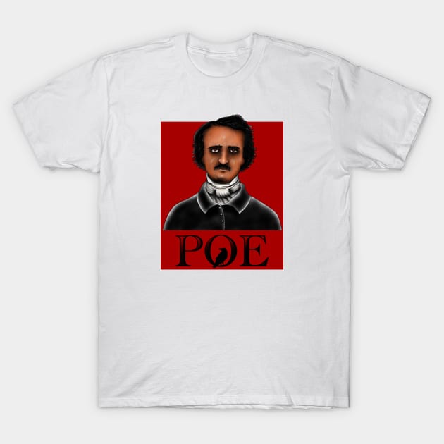 HomeSchoolTattoo Edgar Allan Poe T-Shirt by HomeSchoolTattoo